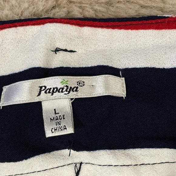Papaya blue/white striped shorts Size L - Picture 6 of 6